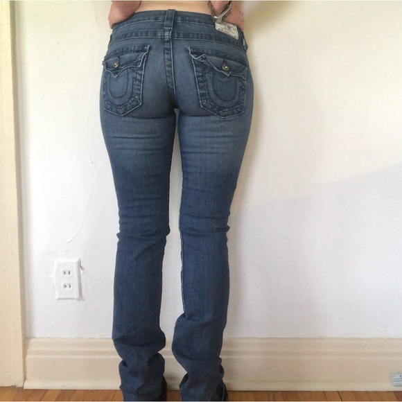 True Religion x Swarovski Straight Leg Jeans - Picture 1 of 8